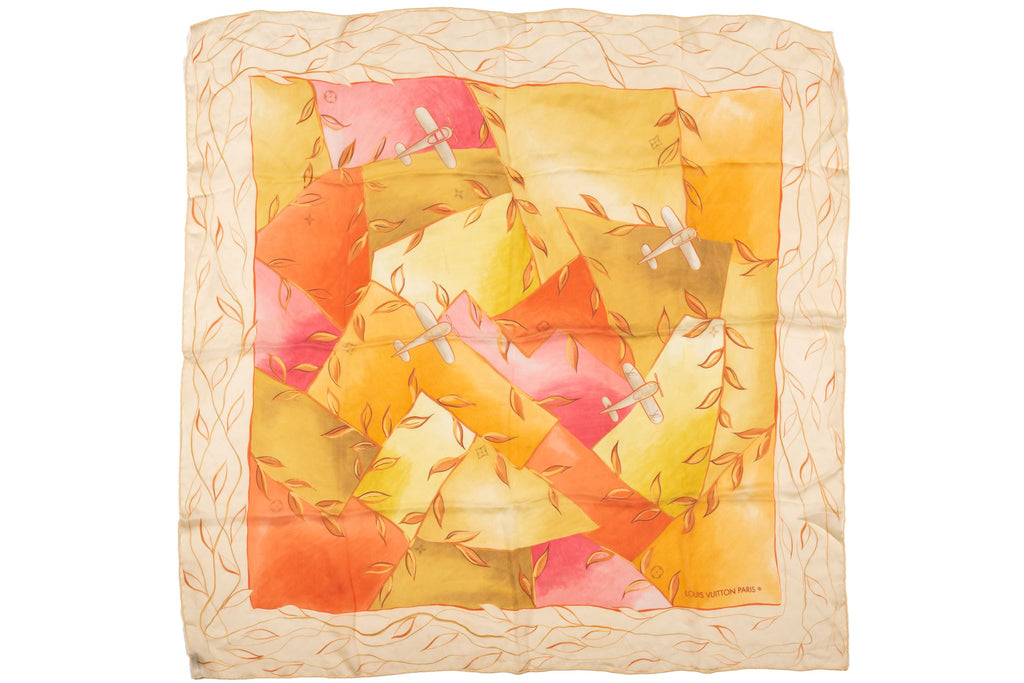Louis Vuitton Silk Scarf Airplane