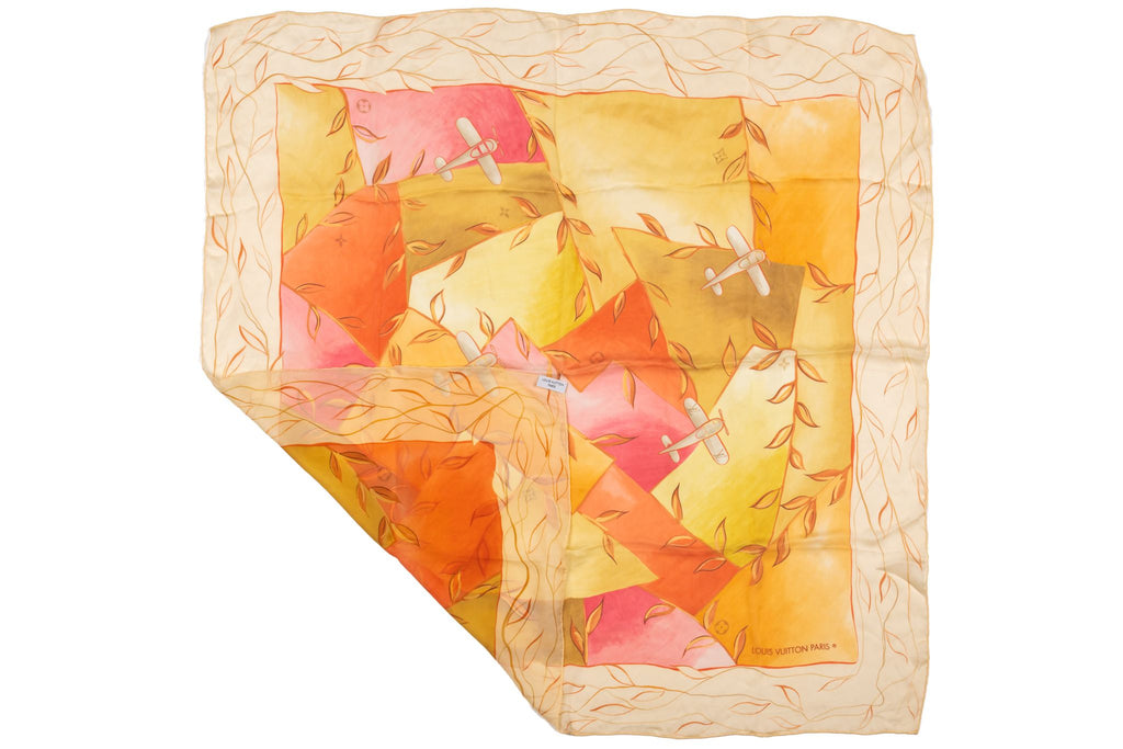 Louis Vuitton Silk Scarf Airplane