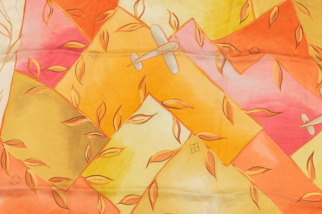Louis Vuitton Silk Scarf Airplane