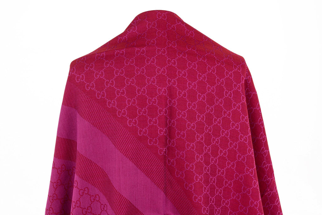 Gucci Monogram 2 tone Fuchsia Shawl
