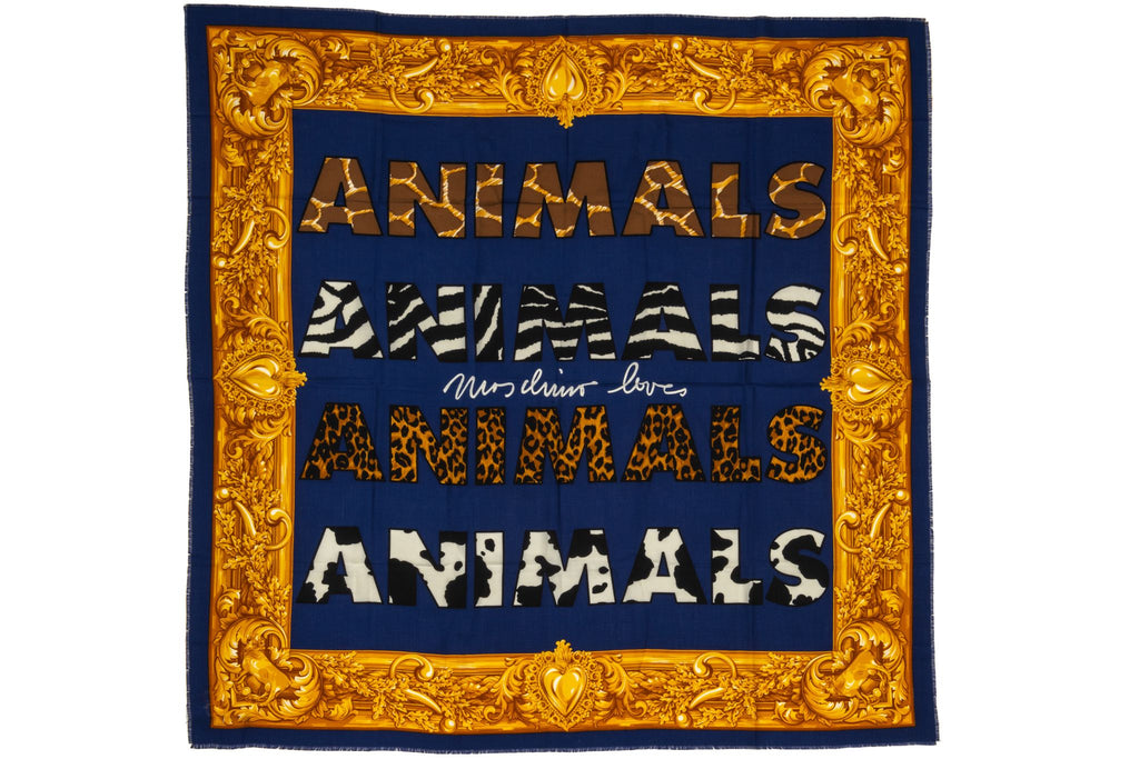 Moschino Animals Wool Shawl