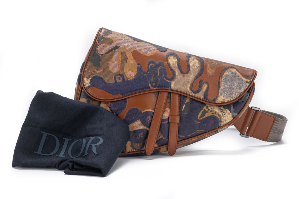 Dior Saddle X Peter Doig Grain Crossbody