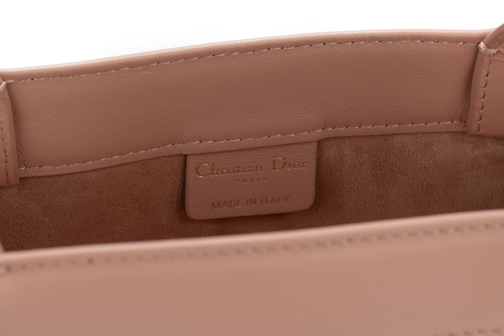 Dior Rose Leather Medium Book Bag