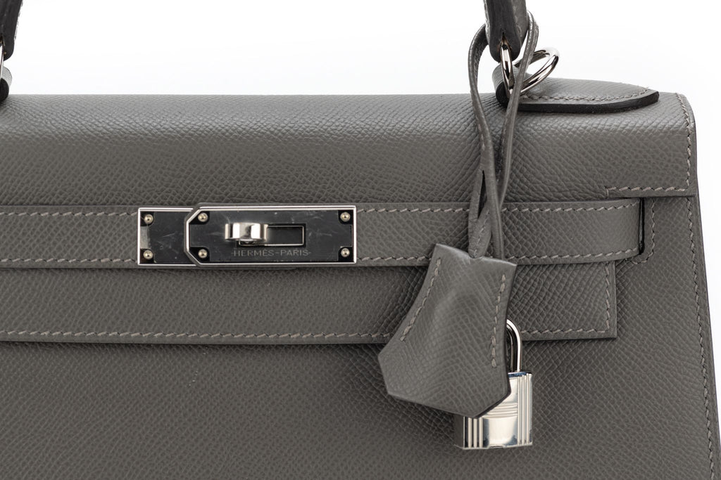 Hermes BNIB Kelly 28 Gris Mouette Togo