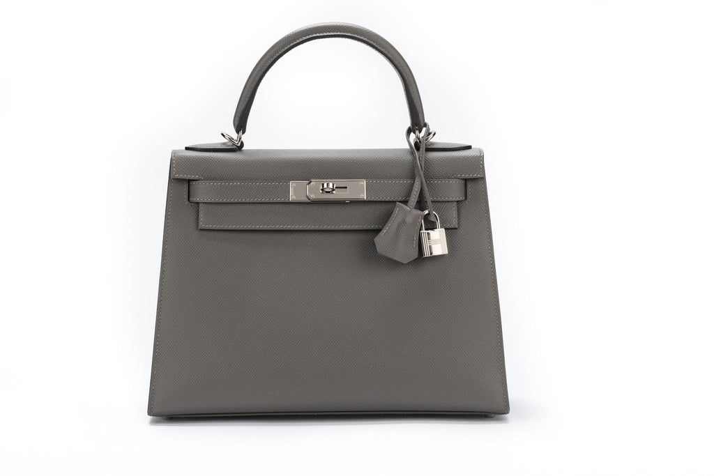 Hermes BNIB Kelly 28 Gris Mouette Togo