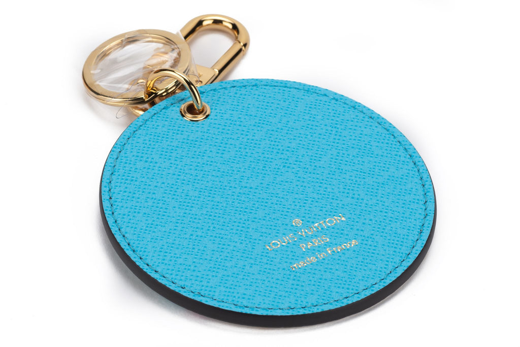 Vuitton Ginza Xmas 22 Key Ring Gold Blue