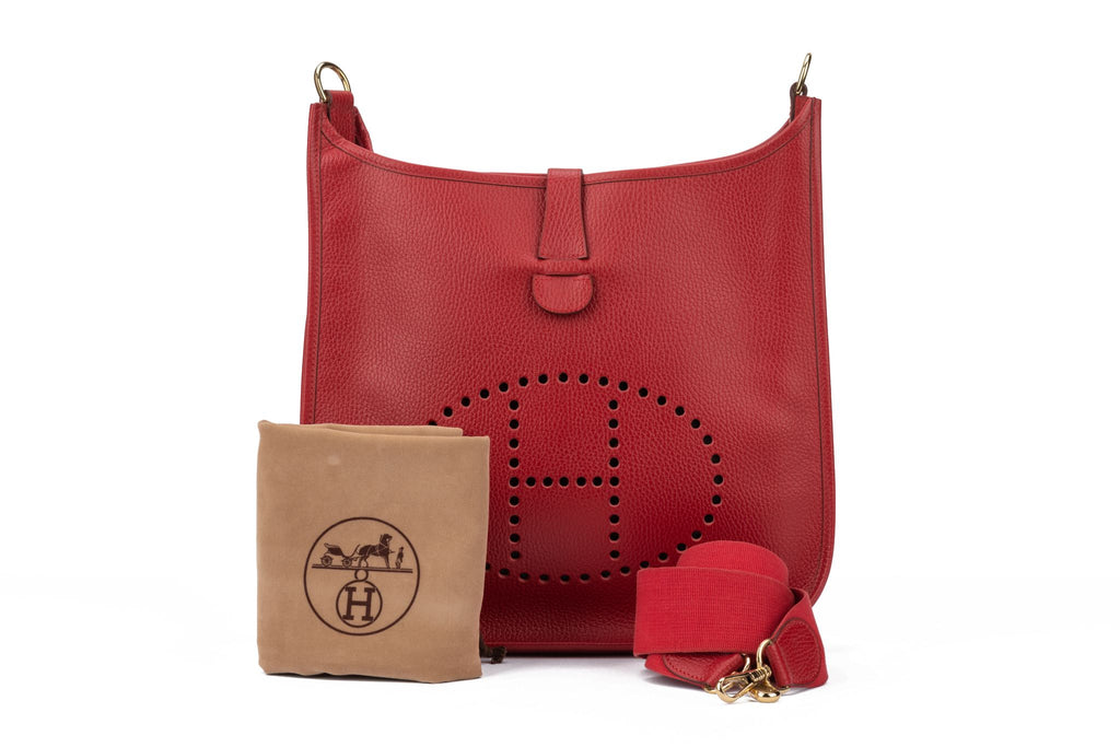 Hermès Evelyne GM Red Ardennes