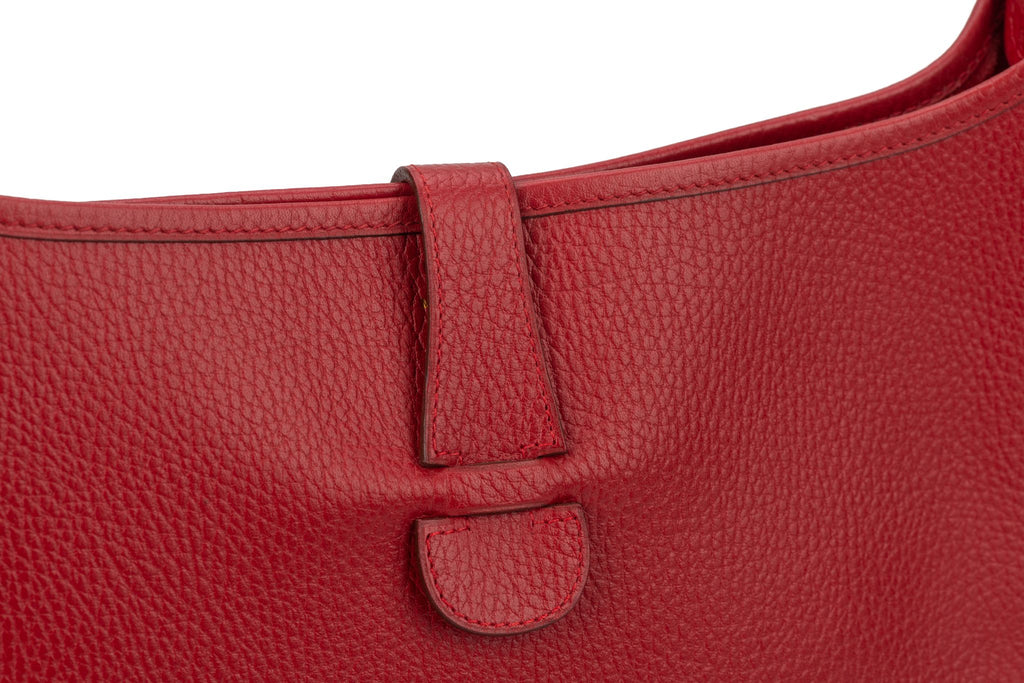 Hermès Evelyne GM Red Ardennes