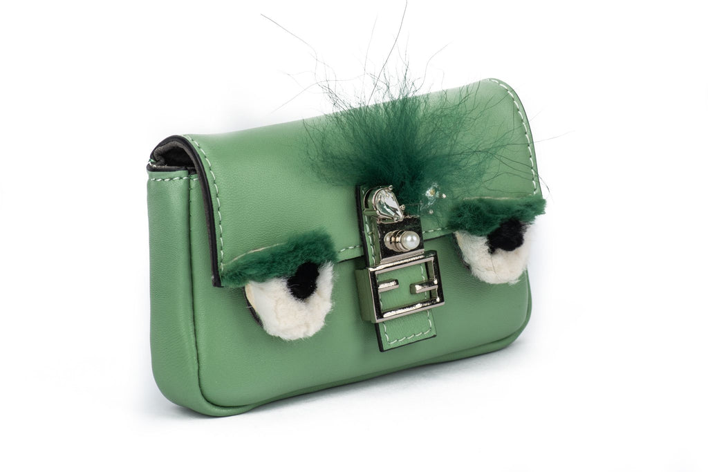 Fendi Leather Micro Monster Baguette