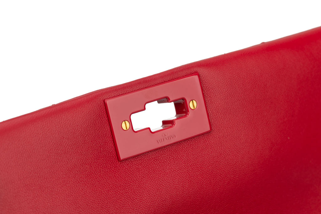 Valentino Roman Stud Red Shoulder Bag