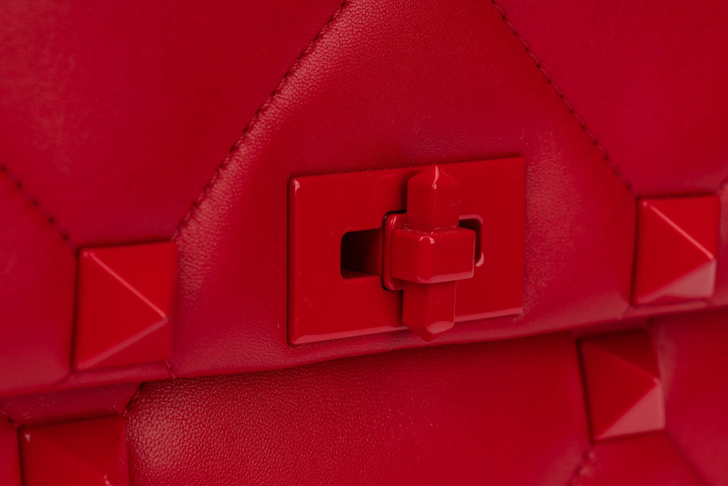 Valentino Roman Stud Red Shoulder Bag