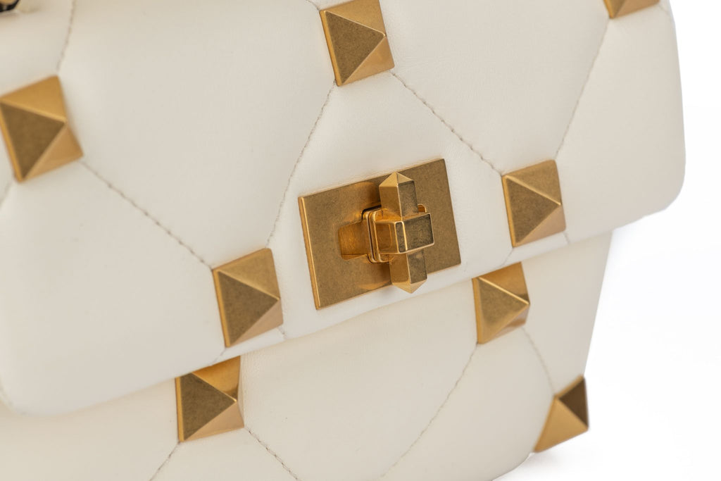 Valentino White  Roman Stud Bag New