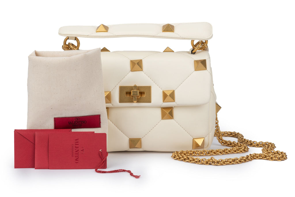 Valentino White  Roman Stud Bag New