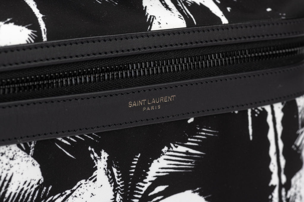 Saint Laurent Canvas Palm Tree Backpack