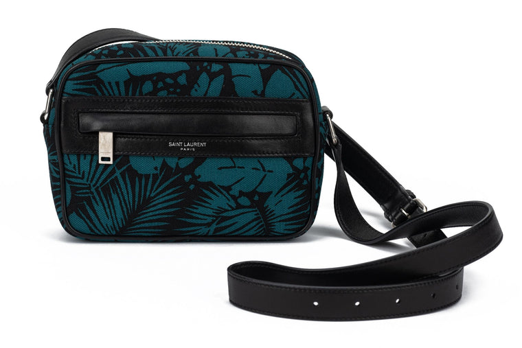 YSL New  Crossbody Palm Tree Print Green