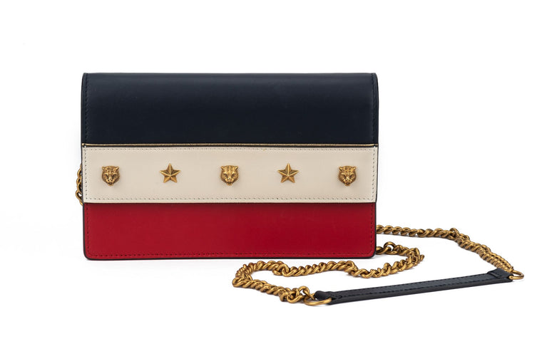 Gucci New Tricolor Tiger Studs Crossbody