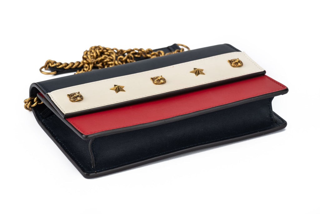 Gucci New Tricolor Tiger Studs Crossbody
