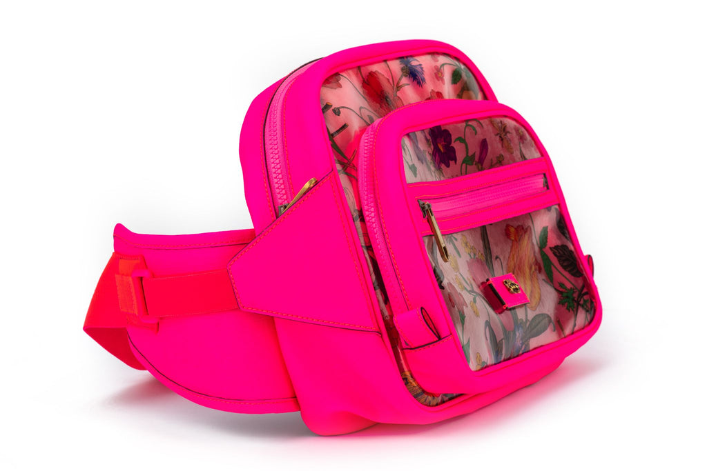 Gucci PInk Fluo Pvc Flora Fanny Pack