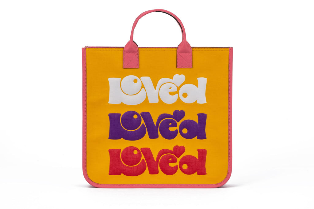 Gucci New Love Yellow Rainbow Tote