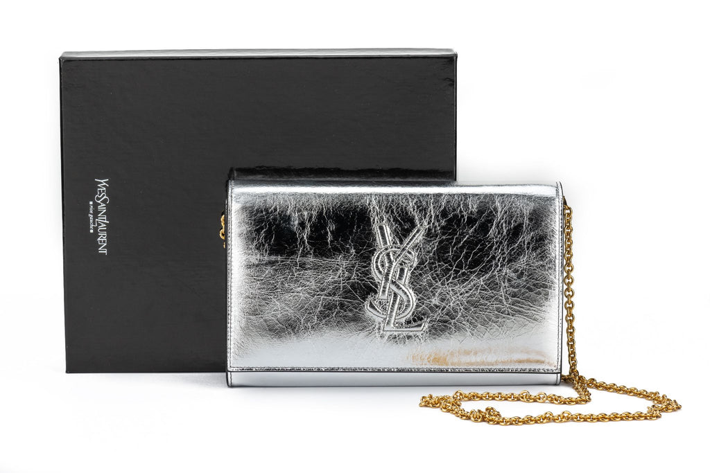 YSL NIB Silver Belle De Jour Cross Body