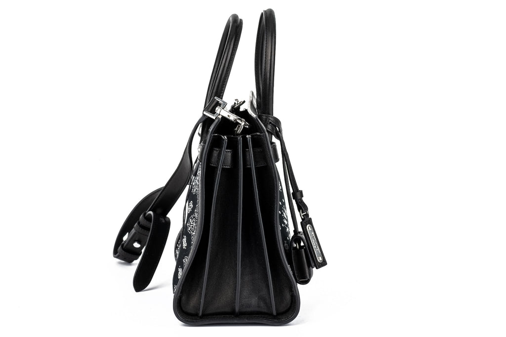 YSL New Black White Bandana 2 Way Bag