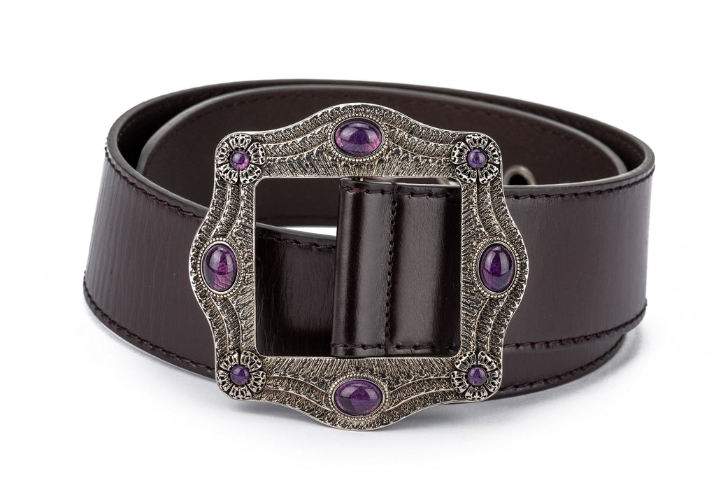 Gucci New Brown Jewel Buckle Belt