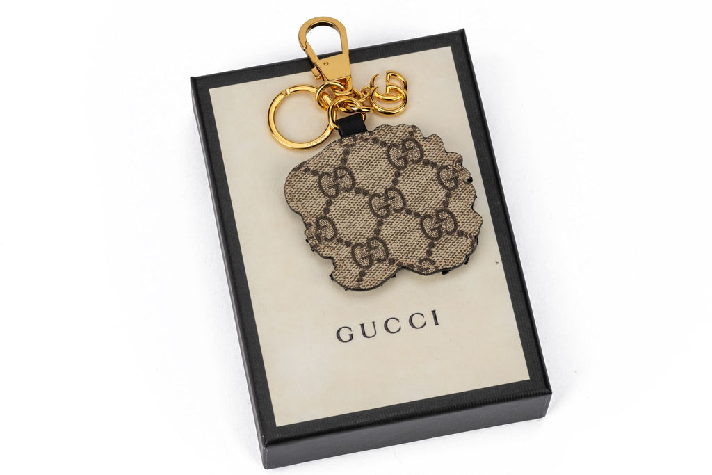 Gucci New Tiger Beaded Logo Keychain