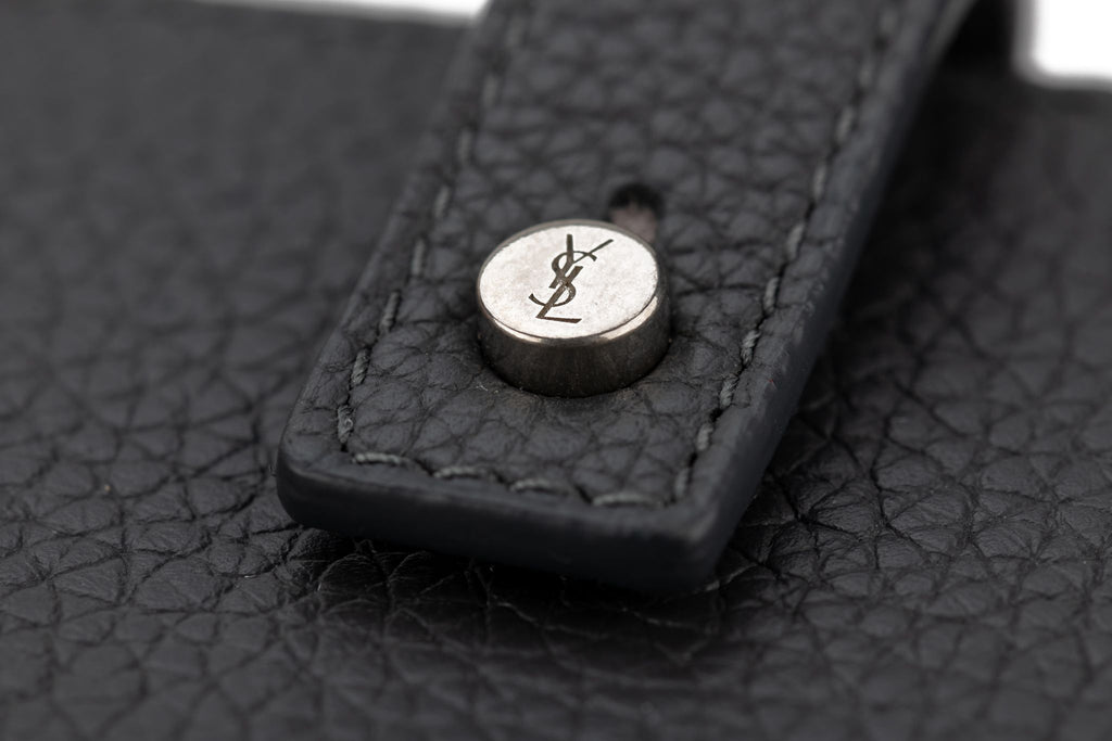 YSL New Asphalt Grey Credit Card Wallet