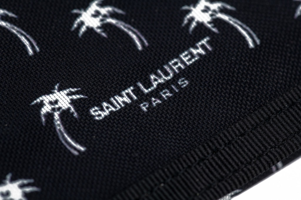 YSL New Black Palms Canvas Wallet