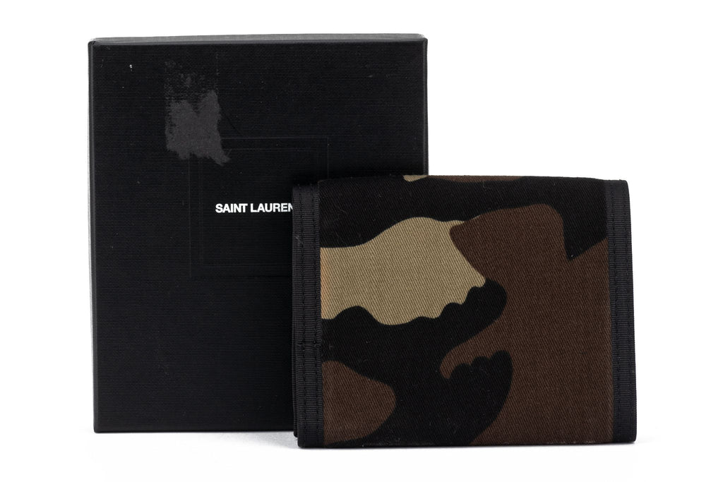 YSL New Camo Canvas Wallet