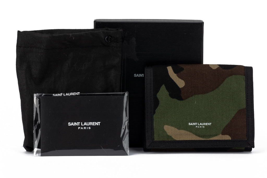 YSL New Camo Canvas Wallet