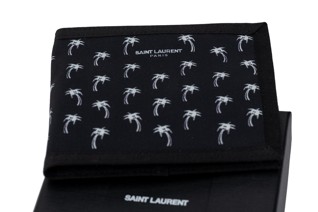 YSL New Black Palms Canvas Wallet