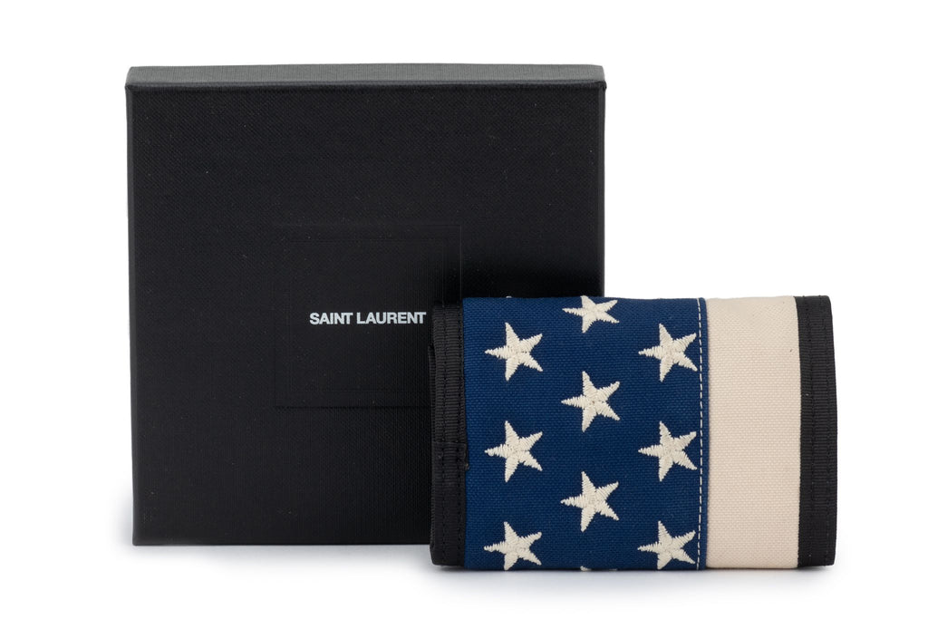 YSL New USA Flag Small Velcro Wallet