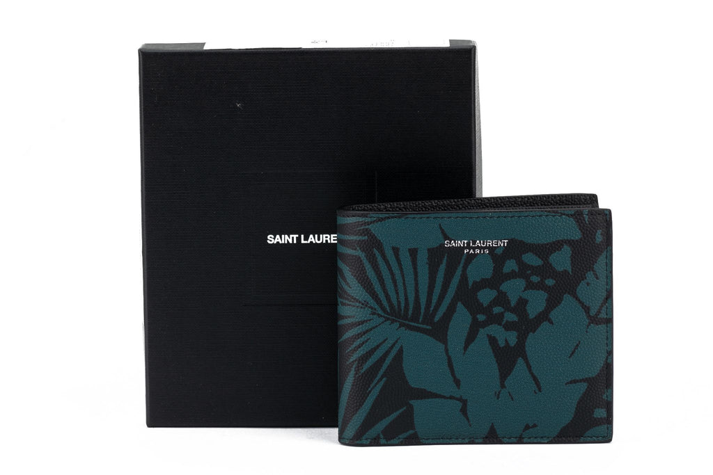 YSL New Petroleum Pint Bifold Wallet