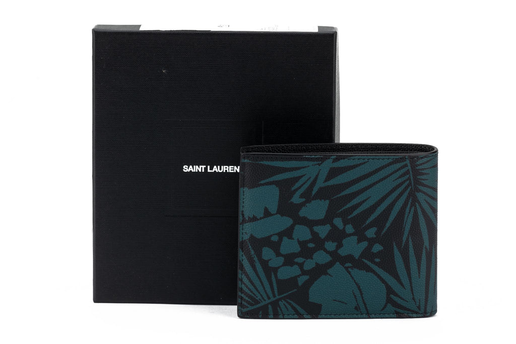 YSL New Petroleum Pint Bifold Wallet