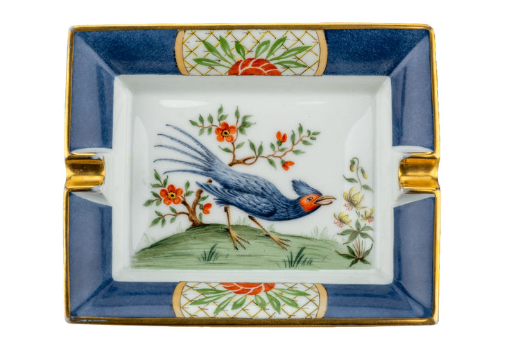 Hermes Blue Bird Porcelain Ashtray
