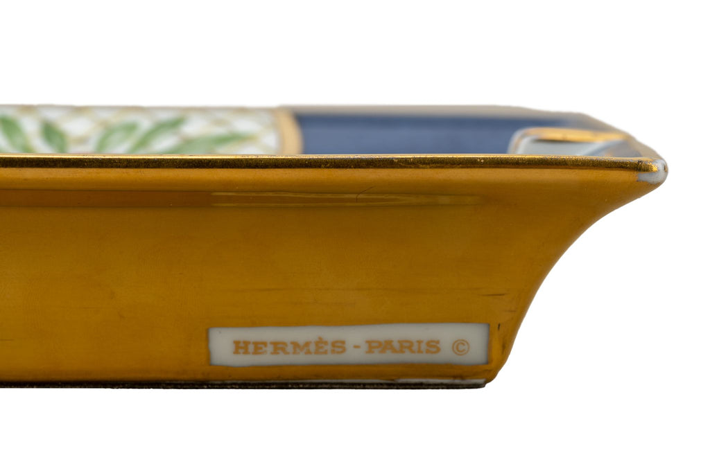 Hermes Blue Bird Porcelain Ashtray