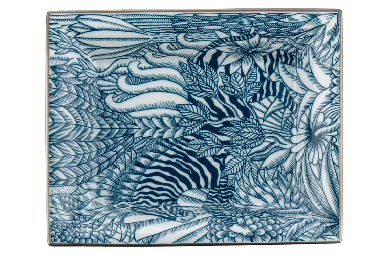 Hermès New Zebra Blue Porcelain Ashtray