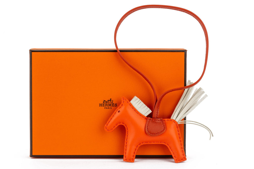 Hermès Orange PM Grigri Rodeo Charm