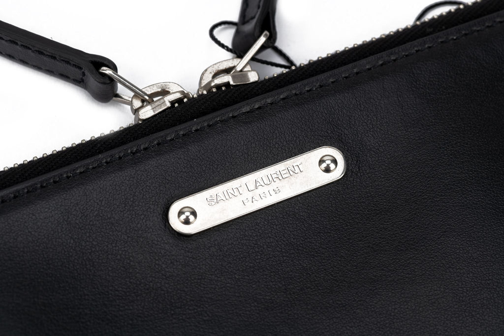 YSL New Black Leather Document Folder