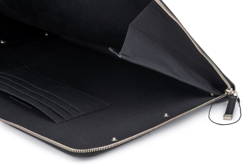 YSL New Black Leather Document Folder
