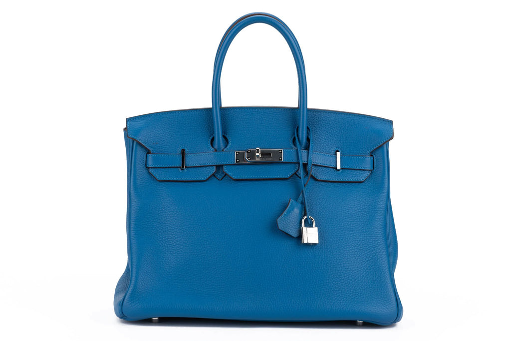 Hermes Birkin 35 Blue Izmir Clemence