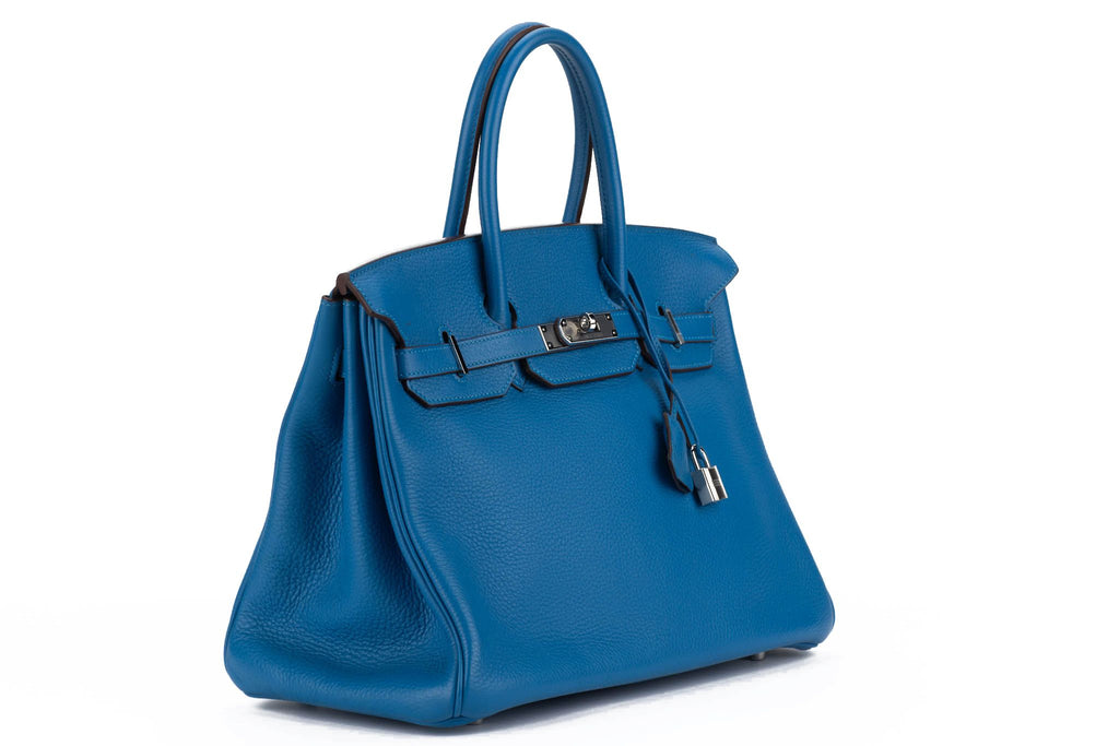 Hermes Birkin 35 Blue Izmir Clemence