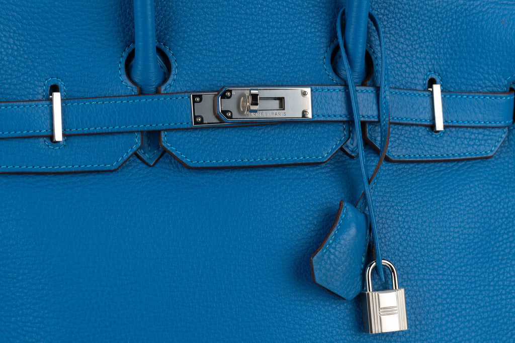 Hermes Birkin 35 Blue Izmir Clemence