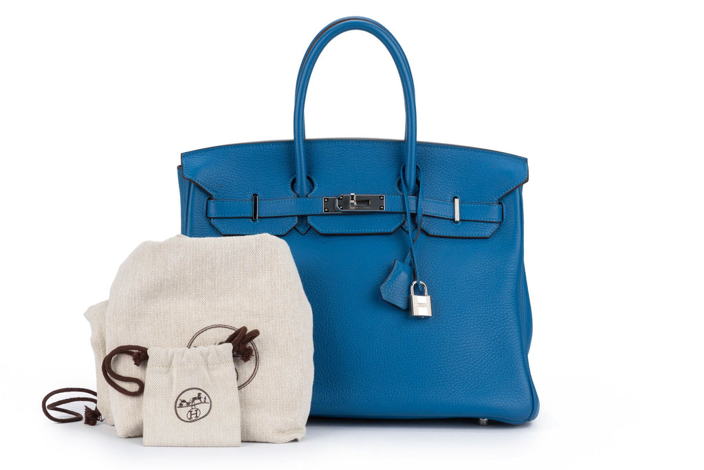 Hermes Birkin 35 Blue Izmir Clemence