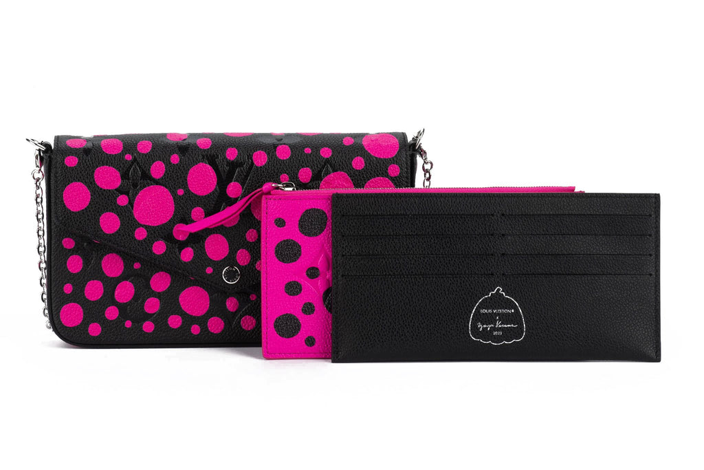 Vuitton NIB Kusama Black Fuchsia Felicie