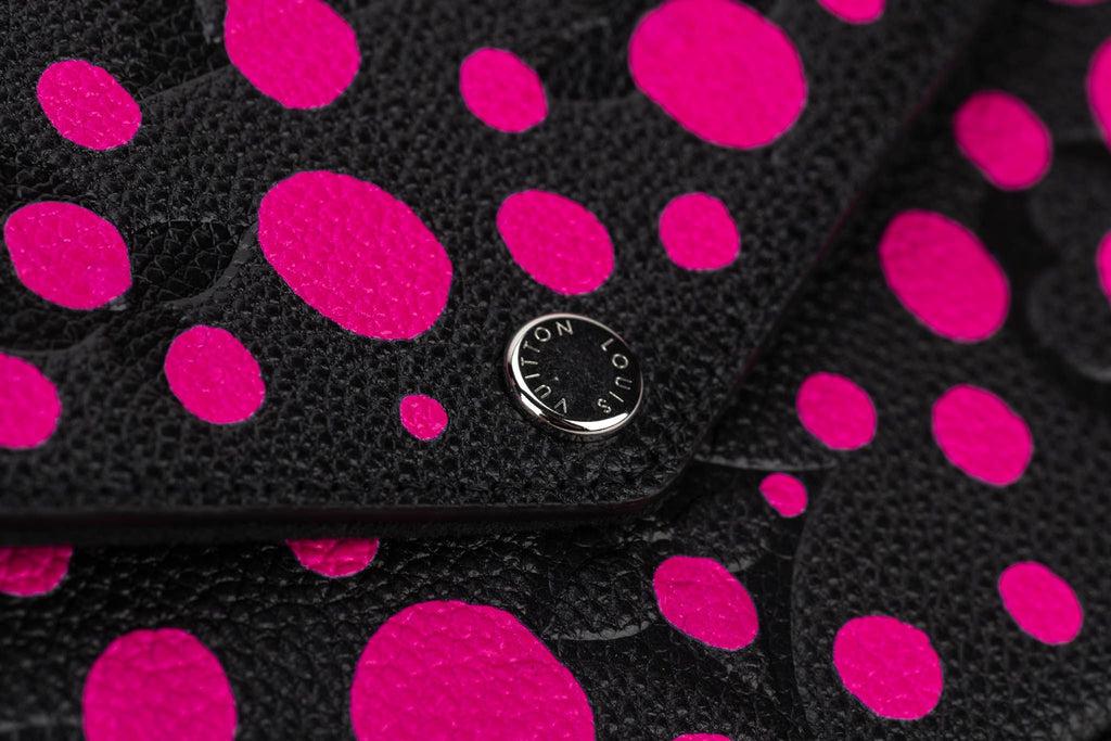 Vuitton NIB Kusama Black Fuchsia Felicie