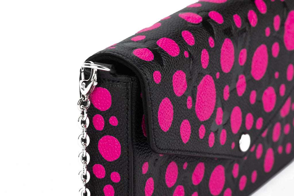Vuitton NIB Kusama Black Fuchsia Felicie