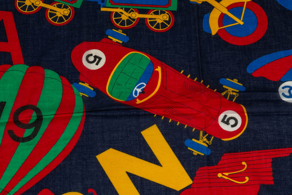 Chanel Vintage Navy Cotton Toys Sarong