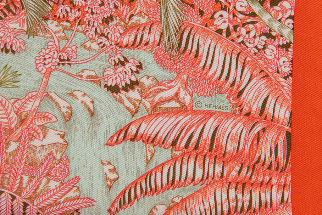 Hermès Tropical Garden Silk Scarf